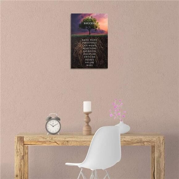 Inspirational Quote Canvas Wall Art Motivational Motto Painting Inspiring Poster - Picture 4 of 7